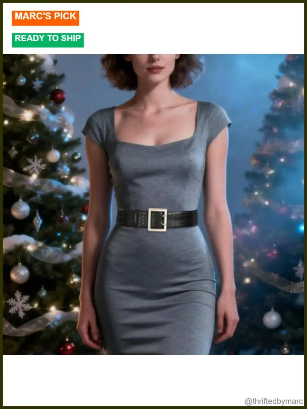 Wide Faux Leather Belt with Gold Buckle for Dresses